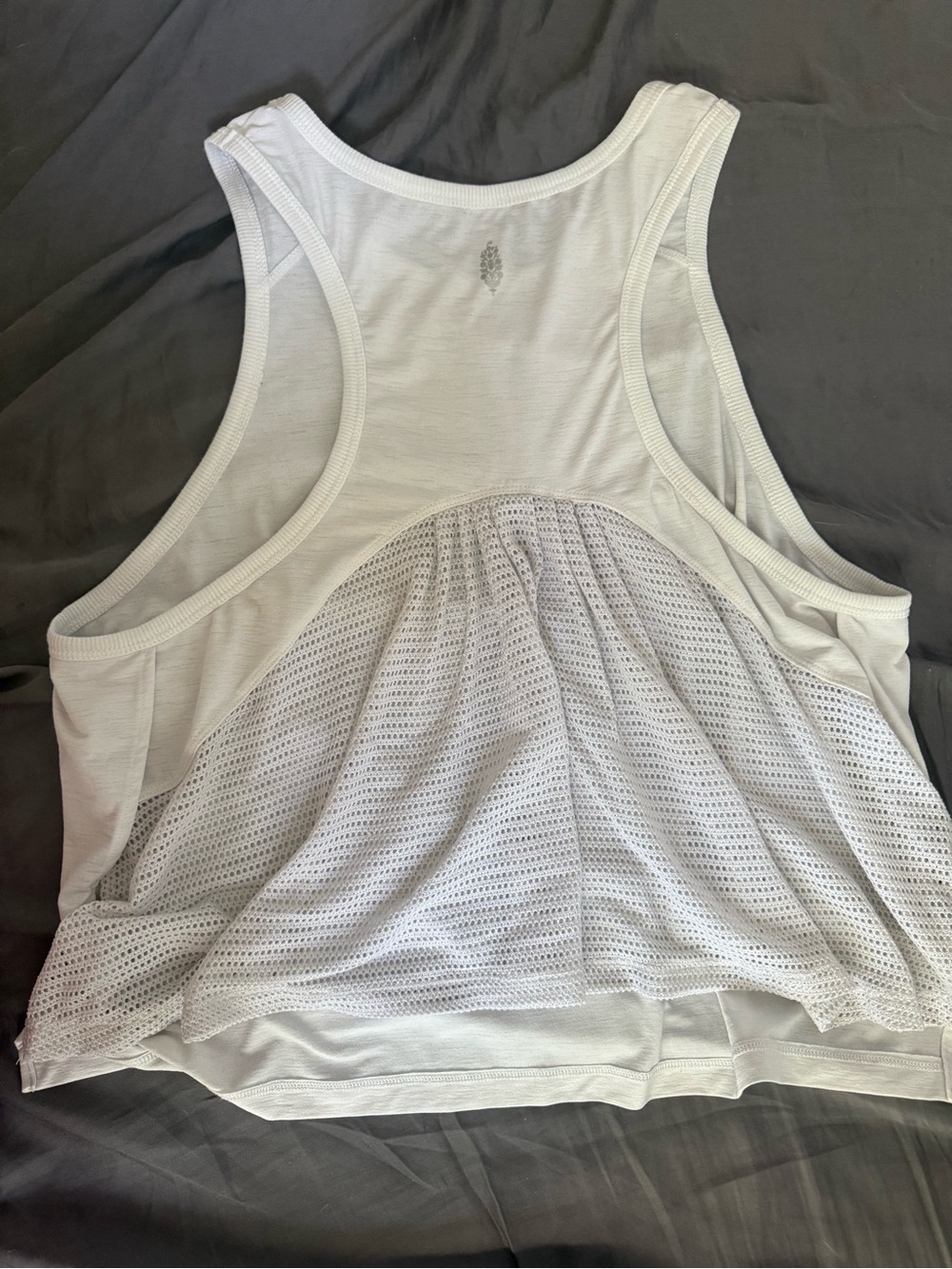 Free people White Mesh-Back Tank Top